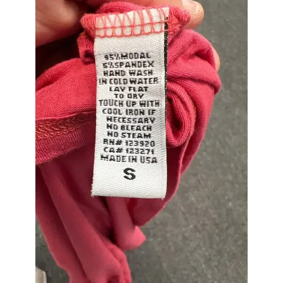 LA Made Maternity Pink V Neck Tank Mini Dress Size S NWT - Picture 5 of 7